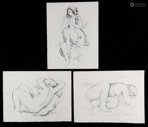 Group of 3 Nic Jonk Drawings