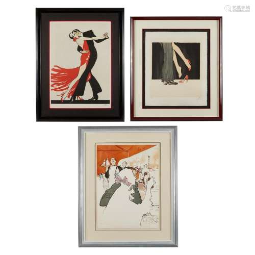 3 Rene Gruau Lithographs