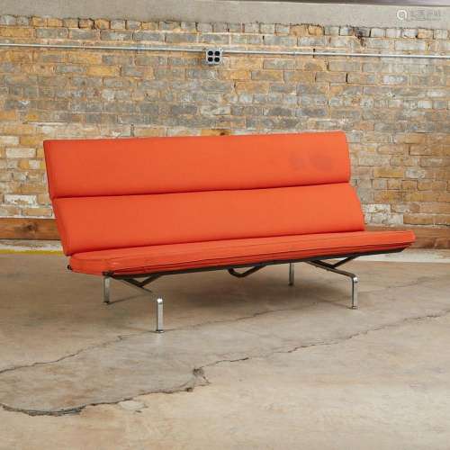 Eames Herman Miller Compact Orange Sofa