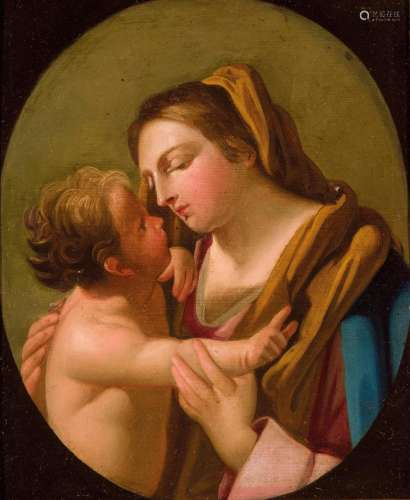 18th-19th C. Spanish School. Virgin with Child