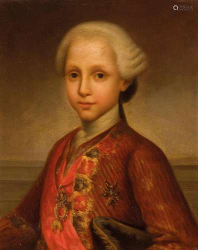 19th C. Spanish School. Portrait on Infant