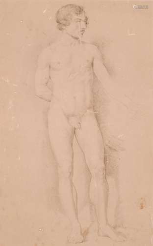 19th C. European School. Male naked