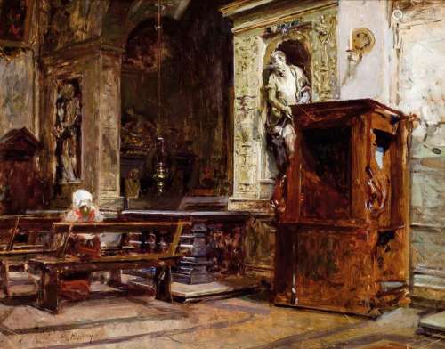 Raymond of Madrazo. italian church interior