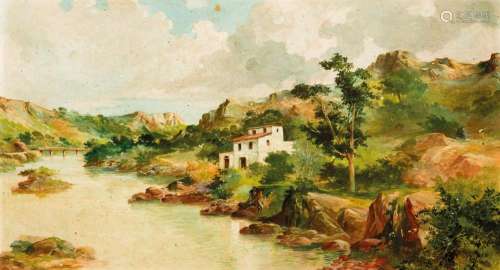 19th C. Spanish School. Two landscapes