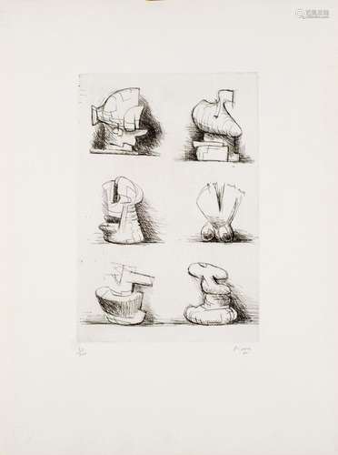 Henry Moore. Six Sculpture Motives (1970)