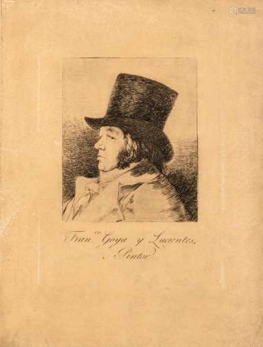 Goya and Lucientes. Painter (Etching 1 Whims)