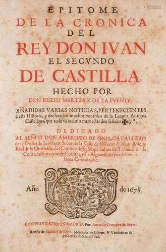 Chronicle of King Don Juan the second of Castile