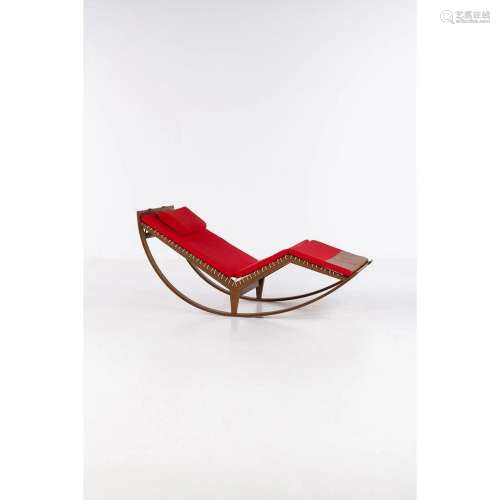 Franco Albini (1905-1977) Model PS16 Rocking chair Walnut, r...