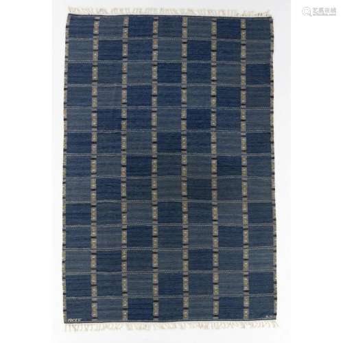 Barbro Nilsson (1899-1983) Falurutan, blå Carpet Woven wool ...