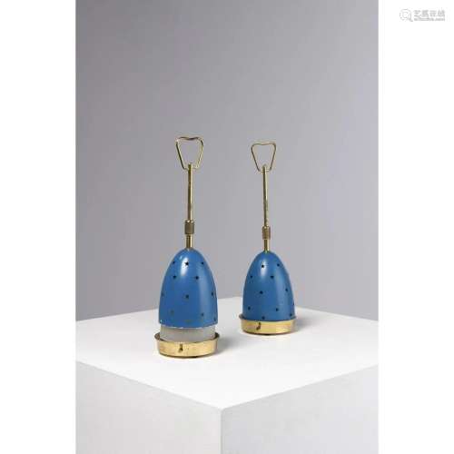 ƒ Angelo Lelii (1915-1987) Stelline Pair of table lamps Bras...