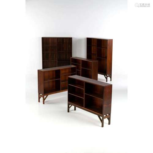 Børge Mogensen (1914-1972) China Set of five bookcases Rosew...