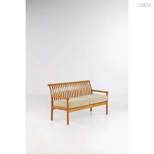 Isamu Kenmochi (1912-1971) Bench Oak wood and fabric Edited ...