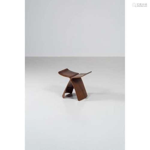 Sori Yanagi (1915-2011) 'Butterfly' stool Bent-lamin...