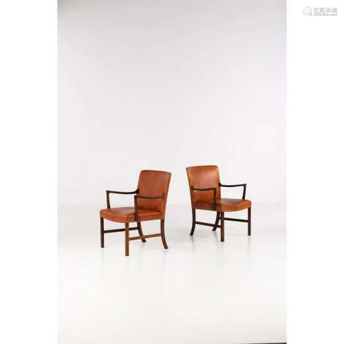 Ole Wanscher (1903-1985) Model J3063 Pair of armchairs Rosew...