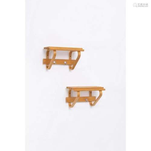 Alvar Aalto (1898-1976) Model 109 Pair of wall mounted coat ...