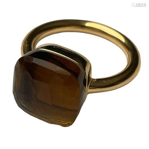 Bague Pomellato classique Nudo en or jaune 18 ct ornée