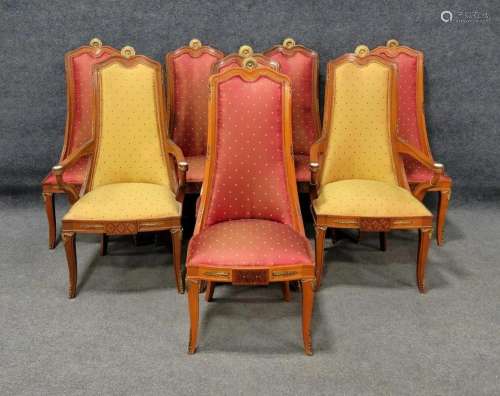 8 French Louis XVI Directoire Dining Chairs