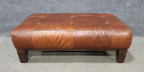 Large Leather Ottoman