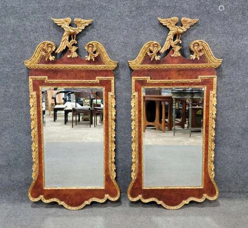 Pair Of La Barge Gilt Federal Mirrors