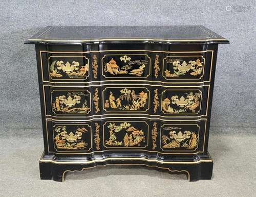 Drexel Chinoiserie Block Front Desk