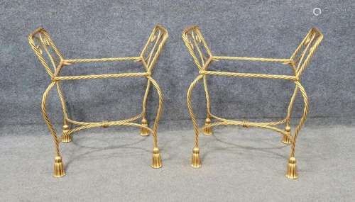 Pair Of Italian Tassle Window Benches (No Seats)