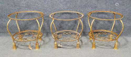 3 Italian Tassle Tables (No Glass)