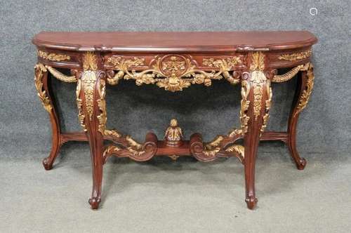 P.A.M.A Furniture Inc. Carved Mahogany Console