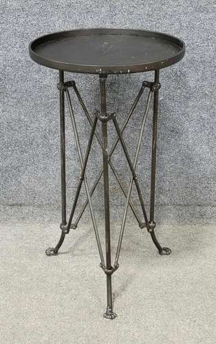 Ebonized Regency Wrought Iron Table