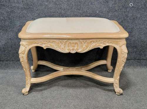 Auffray & Co. Carved French Louis XV Stool