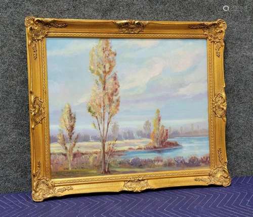 Oil Painting In Gilt Frame