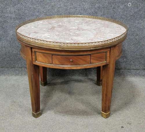 Antique Jansen Marble Top Coffee Table