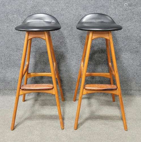 Pair Of Domus Danica Modern Barstools Made In Denmark