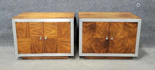 Pair Of Mid Century Style Nightstands In The Manner Of Milo ...