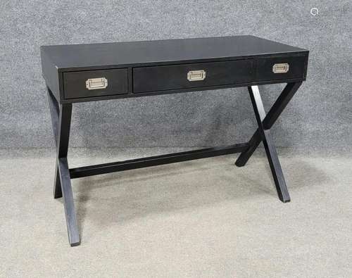 Ebonized Campaign Desk