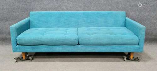 Blue Mid Century Style Sofa