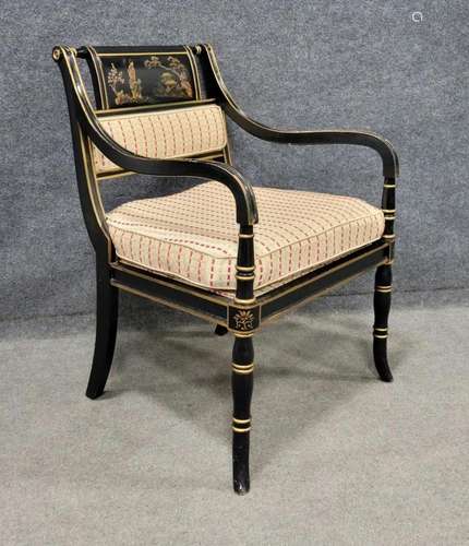 Chinoiserie Open Arm Chair