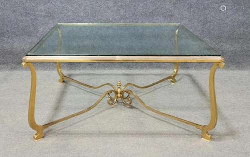 Jansen Style Glass Top Table