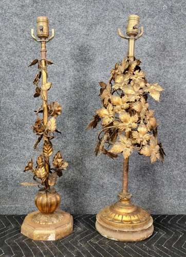 Pair Of Leaf Lamps