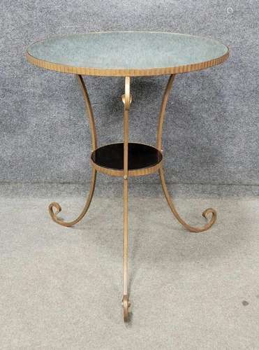 Smoked Glass Bronze Mounted Table