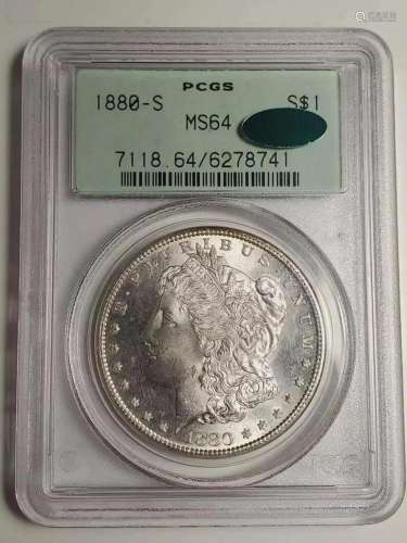 1880 S Morgan Silver Dollar PCGS MS-64 CAC (OGH - Old Green ...
