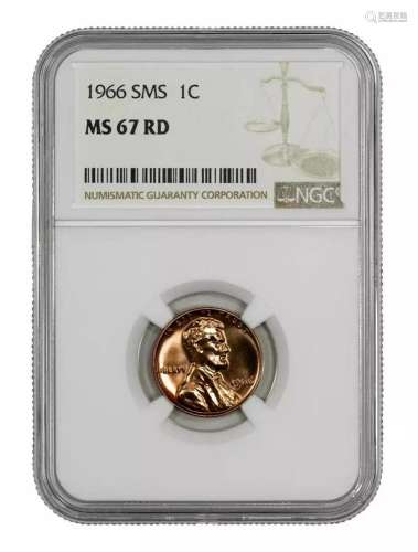 1966 SMS LINCOLN MEMORIAL CENT PENNY 1C NGC CERTIFIED MS 67 ...