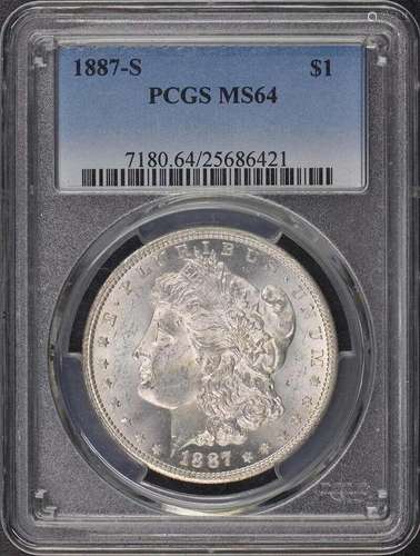 1887-S $1 Morgan Dollar PCGS MS64