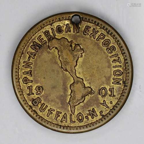 1901 PAN AMERICAN EXPOSITION BUFFALO NEW YORK TOKEN UNCIRCUL...