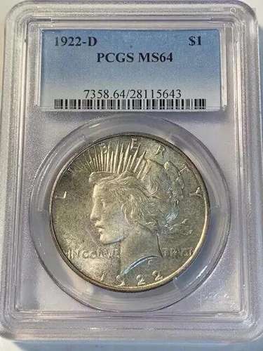 1922 D Peace Dollar PCGS MS-64