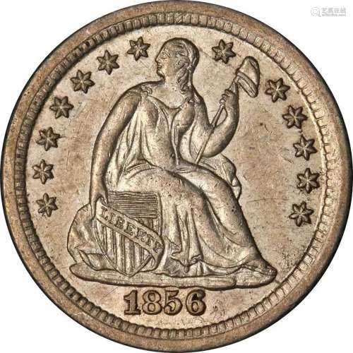 1856-O Seated Liberty Half Dime Choice AU/BU Superb Eye Appe...