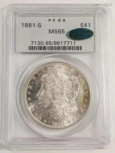 1881 S Morgan Silver Dollar PCGS MS-65 CAC (OGH - Old Green ...