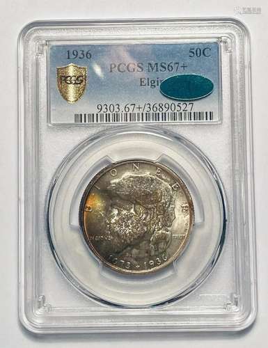 Classic Commem Elgin Illinois 1936 P PCGS MS-67+Elgin