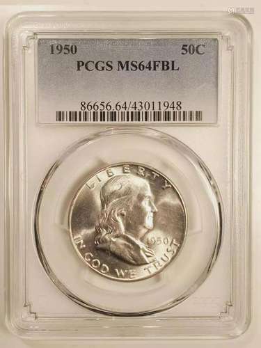 1950 P Franklin Half Dollar PCGS MS-64 FBL