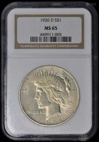 1926-D Peace Dollar S$1 NGC MS65