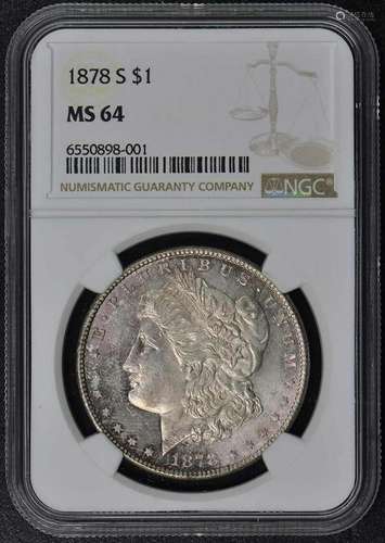 1878-S Morgan Dollar S$1 NGC MS64